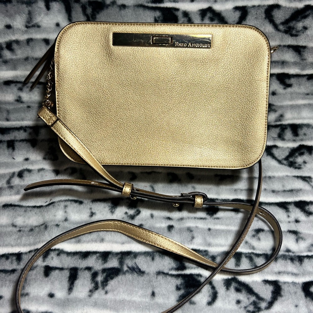 Enzo Angiolini Gold Crossbody Bag